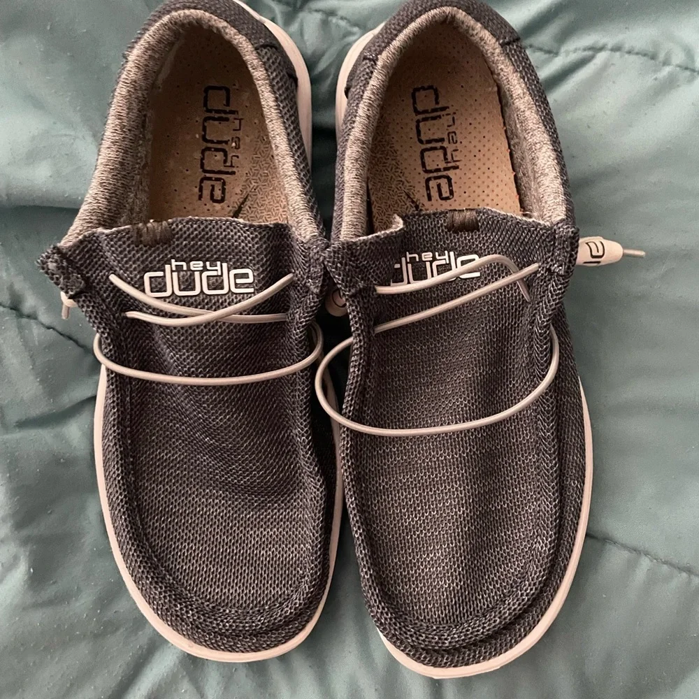 Hey Dude Navy Blue Knit Slip-On Loafers